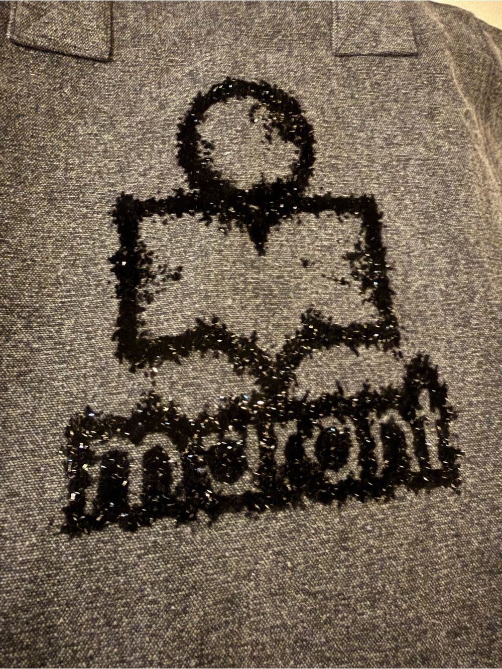 Isabel Marant Small Yenky Festive Snowy Logo Canvas Tote - Picture 5 of 7